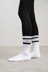 Unisex Striped Socks - KYDRA #color_White