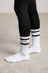 Unisex Striped Socks - KYDRA #color_White